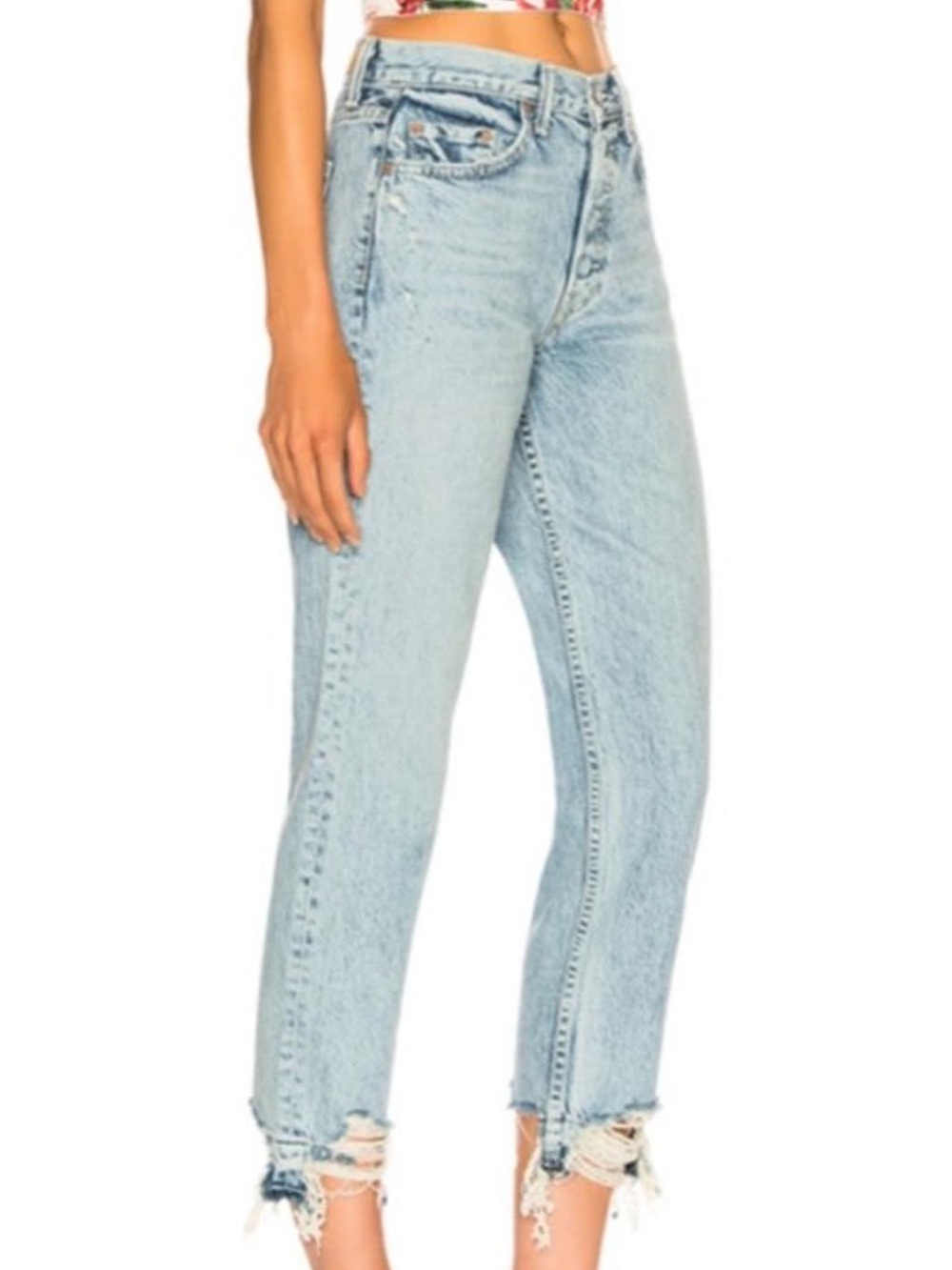 GRLFRND Size 28 Helena High Rise Straight Leg Jean